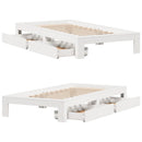 vidaXL fehér tömör fenyőfa ágy matrac nélkül 90 x 200 cm