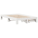 vidaXL fehér tömör fenyőfa ágy matrac nélkül 135 x 190 cm