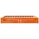 vidaXL viaszbarna tömör fenyőfa ágy matrac nélkül 135 x 190 cm
