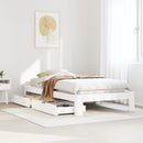 vidaXL fehér tömör fenyőfa ágykeret matrac nélkül 90 x 190 cm