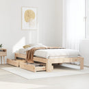 vidaXL tömör fenyőfa ágy matrac nélkül 75 x 190 cm