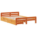 vidaXL viaszbarna tömör fenyőfa ágy matrac nélkül 160 x 200 cm