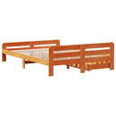 vidaXL viaszbarna tömör fenyőfa ágy matrac nélkül 160 x 200 cm