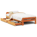 vidaXL viaszbarna tömör fenyőfa ágy matrac nélkül 75 x 190 cm