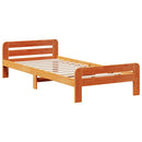 vidaXL viaszbarna tömör fenyőfa ágy matrac nélkül 75 x 190 cm