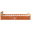 vidaXL viaszbarna tömör fenyőfa ágy matrac nélkül 75 x 190 cm