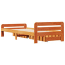 vidaXL viaszbarna tömör fenyőfa ágy matrac nélkül 75 x 190 cm