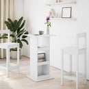 vidaXL fehér szerelt fa bárasztal tárolóval 60 x 60 x 102 cm