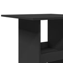 vidaXL fekete szerelt fa bárasztal tárolóval 60 x 60 x 102 cm