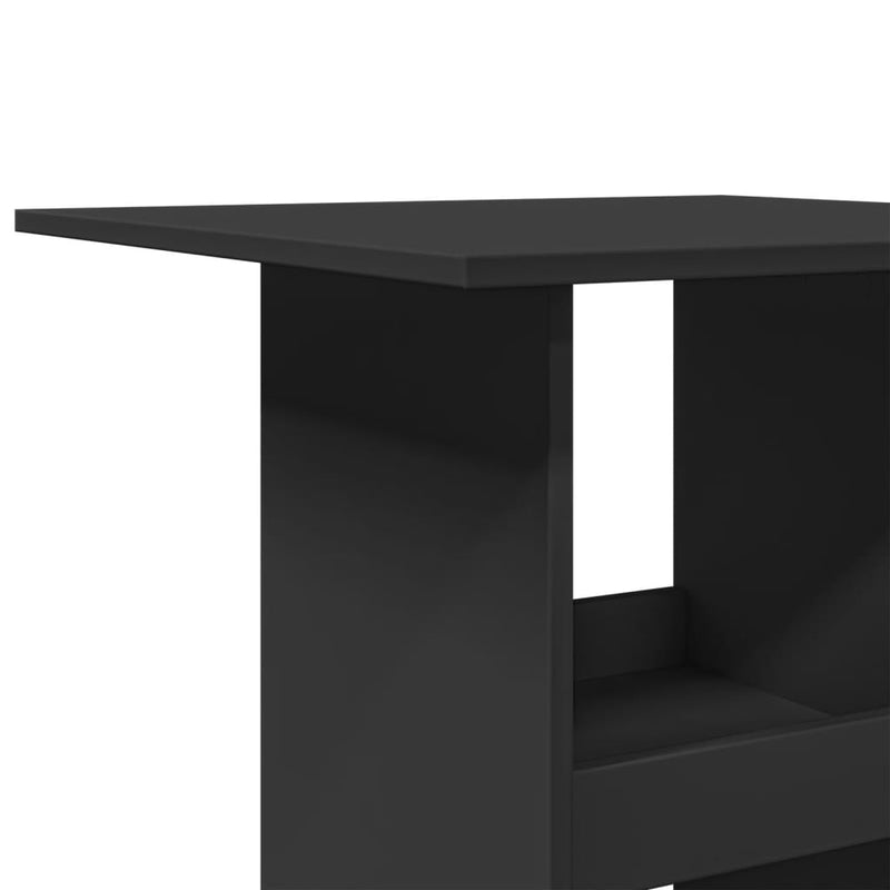 vidaXL fekete szerelt fa bárasztal tárolóval 60 x 60 x 102 cm