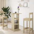 vidaXL sonoma tölgy színű szerelt fa bárasztal tárolóval 60x60x102 cm