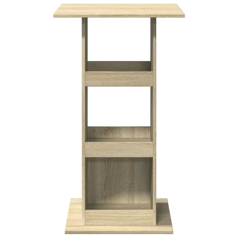 vidaXL sonoma tölgy színű szerelt fa bárasztal tárolóval 60x60x102 cm