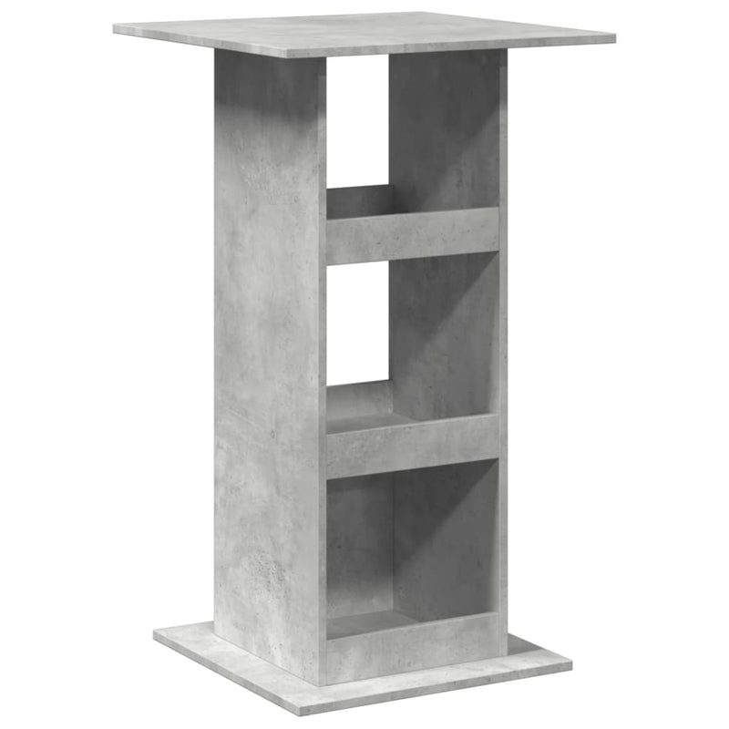 vidaXL betonszürke szerelt fa bárasztal tárolóval 60 x 60 x 102 cm