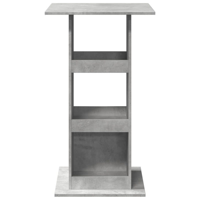 vidaXL betonszürke szerelt fa bárasztal tárolóval 60 x 60 x 102 cm