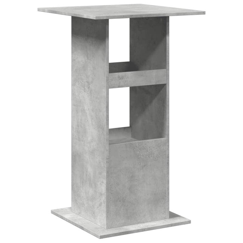 vidaXL betonszürke szerelt fa bárasztal tárolóval 60 x 60 x 102 cm