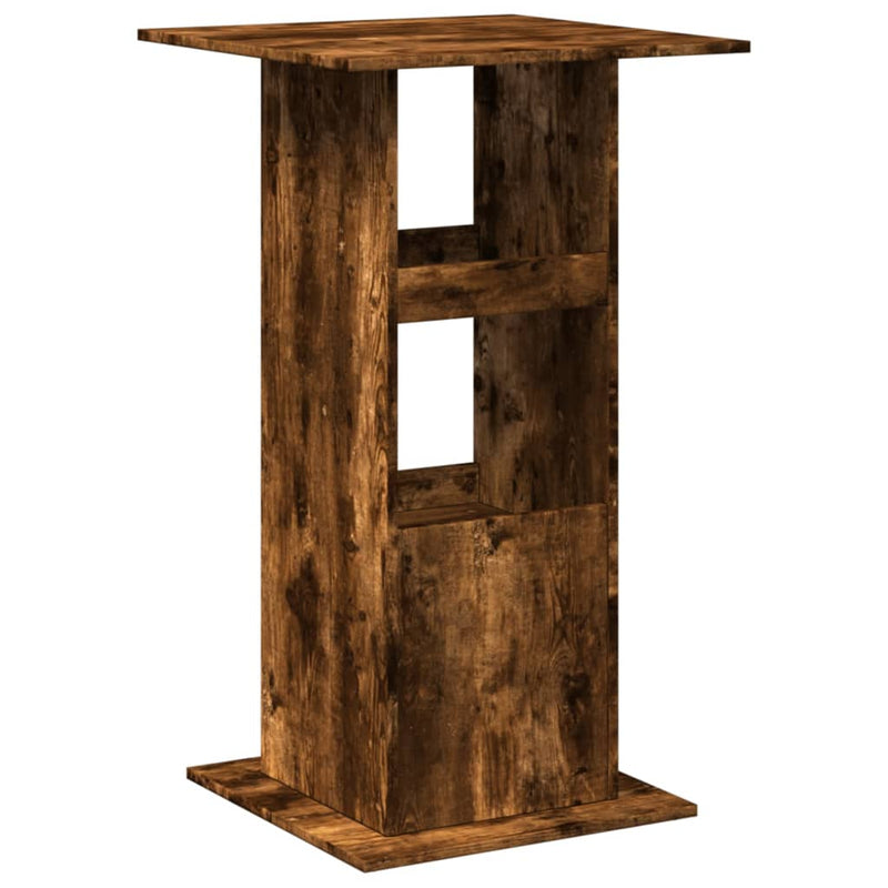 vidaXL füstös tölgy színű szerelt fa bárasztal tárolóval 60x60x102 cm