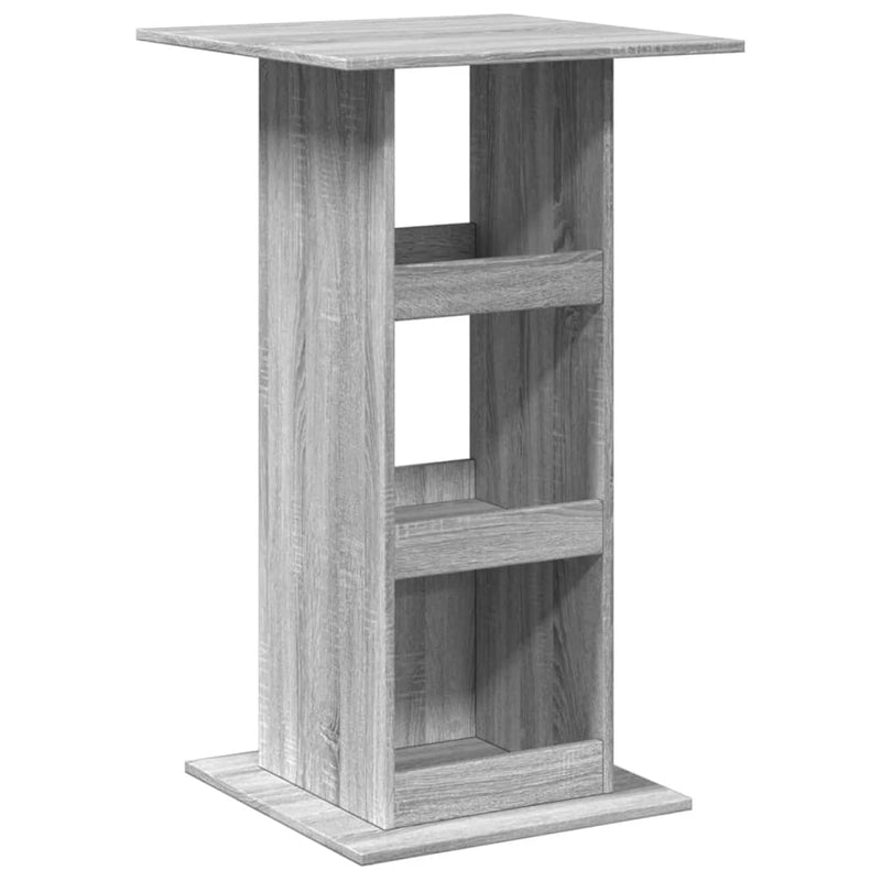 vidaXL szürke sonoma színű szerelt fa bárasztal tárolóval 60x60x102 cm