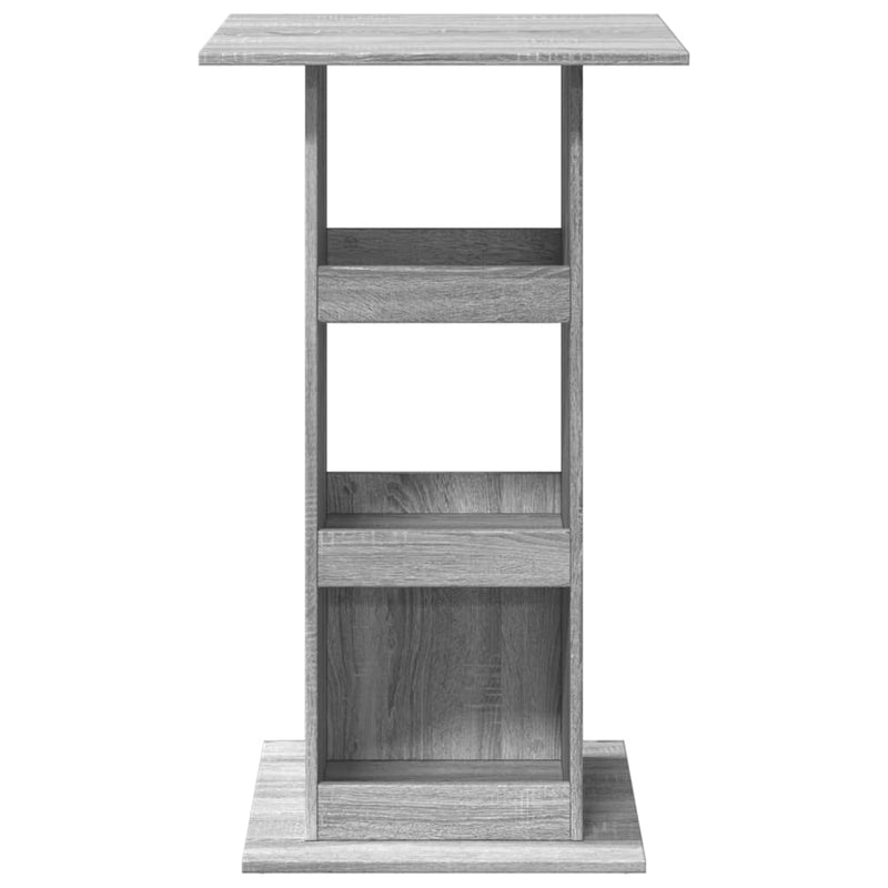 vidaXL szürke sonoma színű szerelt fa bárasztal tárolóval 60x60x102 cm