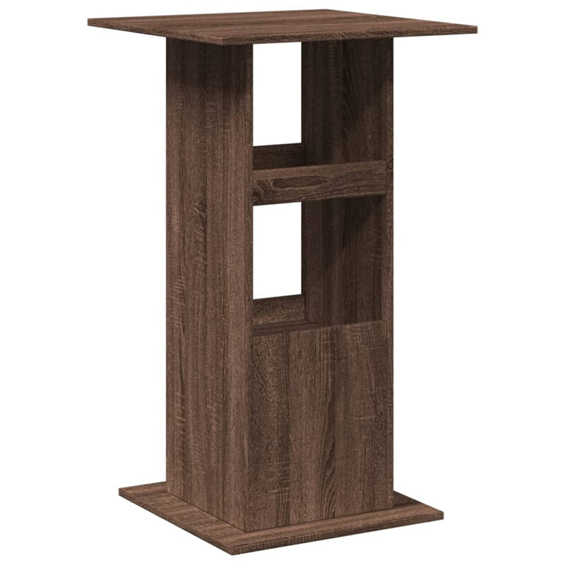 vidaXL barna tölgy színű szerelt fa bárasztal tárolóval 60x60x102 cm