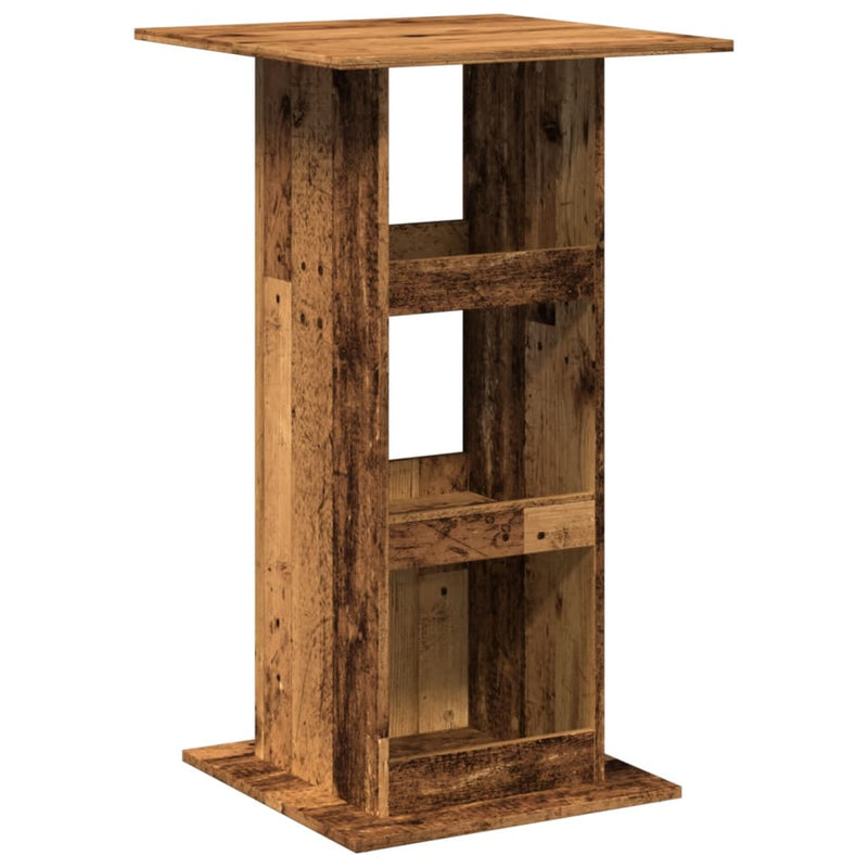 vidaXL antik fa színű szerelt fa bárasztal tárolóval 60 x 60 x 102 cm