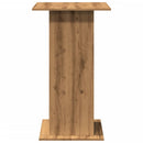 vidaXL kézműves tölgy színű szerelt fa bárasztal tárolóval 60x60x102cm