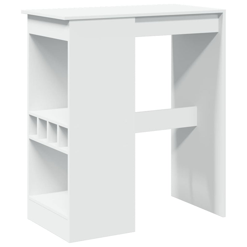 vidaXL fehér szerelt fa tárolórekeszes bárasztal 90 x 47,5 x 103,5 cm