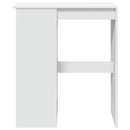 vidaXL fehér szerelt fa tárolórekeszes bárasztal 90 x 47,5 x 103,5 cm
