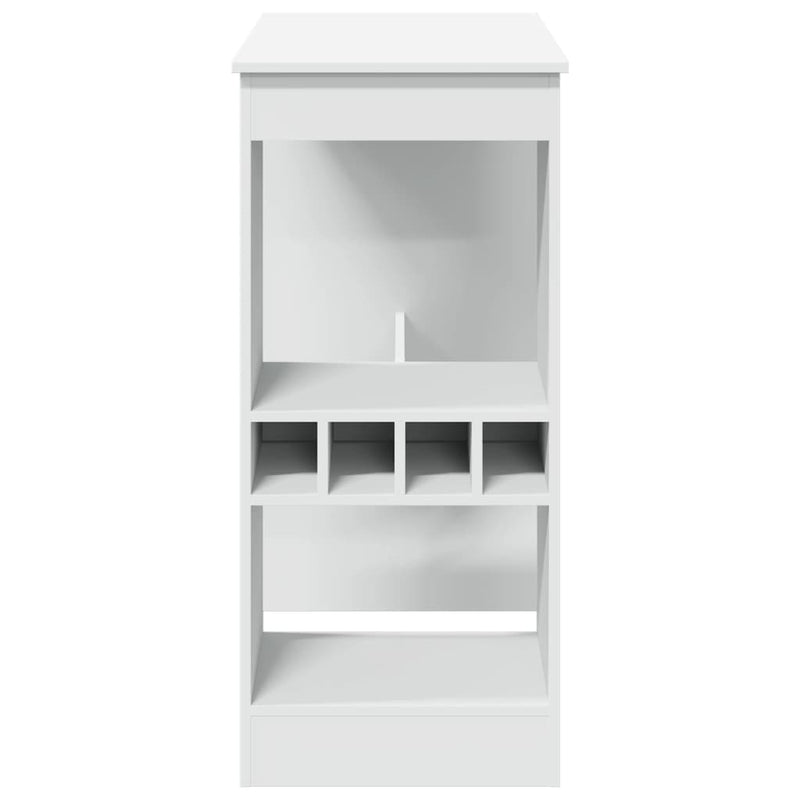 vidaXL fehér szerelt fa tárolórekeszes bárasztal 90 x 47,5 x 103,5 cm