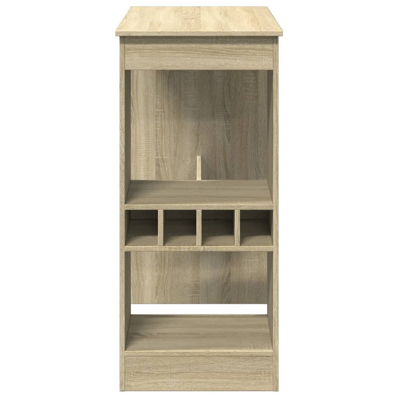 vidaXL sonoma tölgy szerelt fa bárasztal tárolókkal 90x47,5x103,5 cm