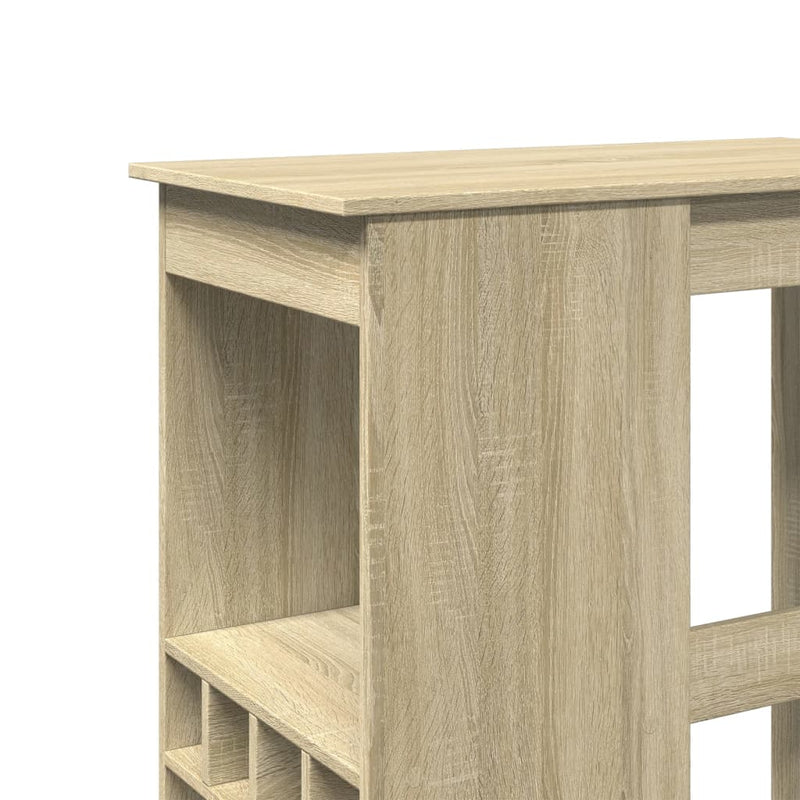 vidaXL sonoma tölgy szerelt fa bárasztal tárolókkal 90x47,5x103,5 cm