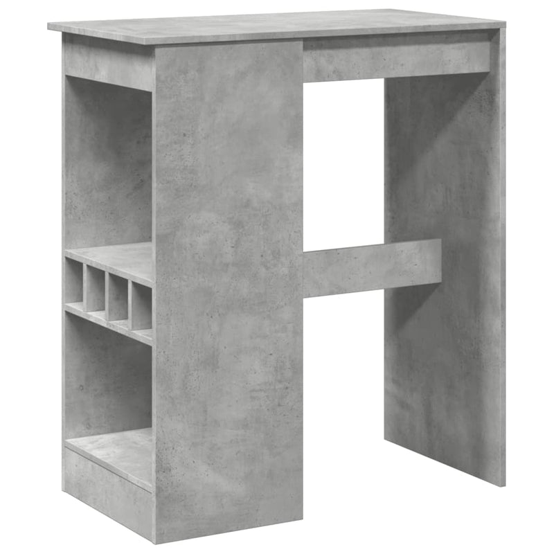 vidaXL betonszürke szerelt fa bárasztal tárolókkal 90x47,5x103,5 cm