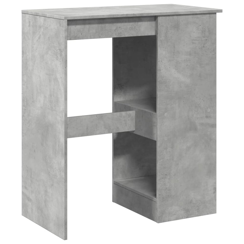 vidaXL betonszürke szerelt fa bárasztal tárolókkal 90x47,5x103,5 cm
