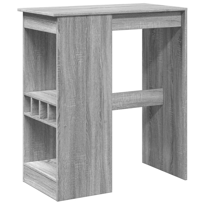 vidaXL szürke sonoma szerelt fa bárasztal tárolókkal 90x47,5x103,5 cm