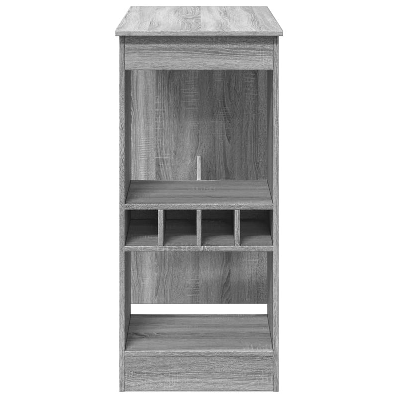 vidaXL szürke sonoma szerelt fa bárasztal tárolókkal 90x47,5x103,5 cm