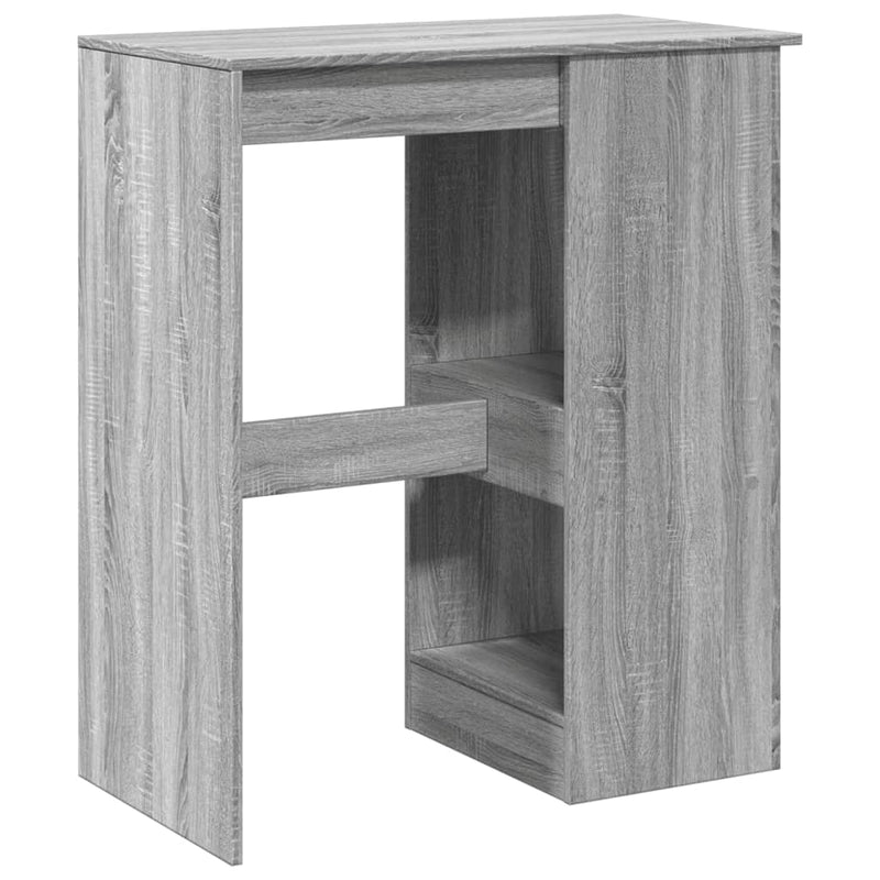 vidaXL szürke sonoma szerelt fa bárasztal tárolókkal 90x47,5x103,5 cm