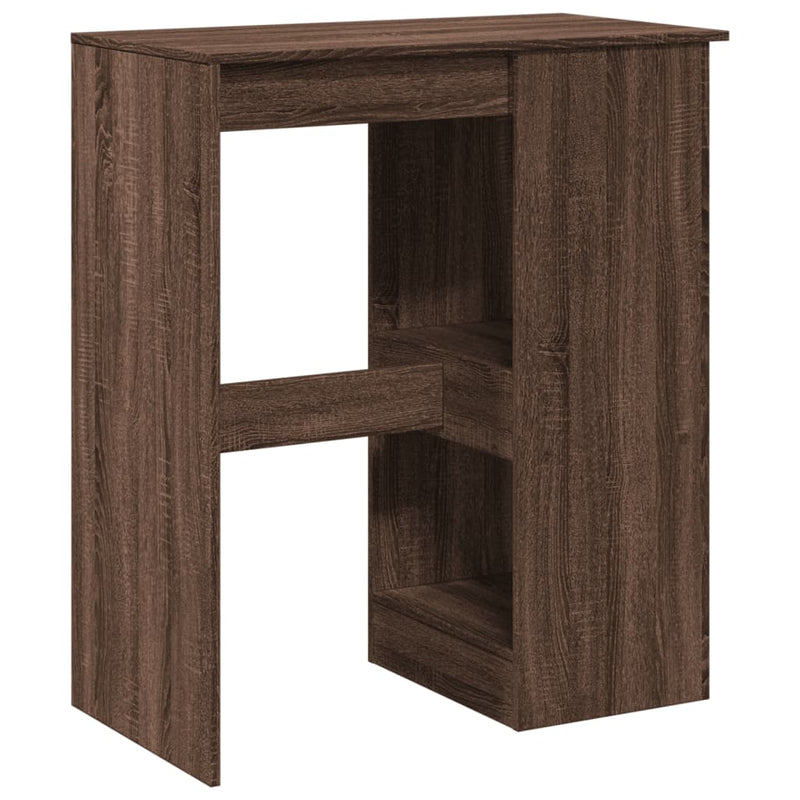 vidaXL barna tölgy szerelt fa bárasztal tárolókkal 90x47,5x103,5 cm