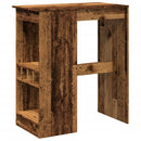 vidaXL antik fa színű szerelt fa bárasztal tárolókkal 90x47,5x103,5 cm