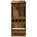 vidaXL antik fa színű szerelt fa bárasztal tárolókkal 90x47,5x103,5 cm