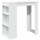 vidaXL fehér szerelt fa tárolórekeszes bárasztal 102 x 50 x 103,5 cm