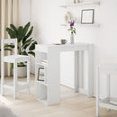vidaXL fehér szerelt fa tárolórekeszes bárasztal 102 x 50 x 103,5 cm