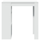 vidaXL fehér szerelt fa tárolórekeszes bárasztal 102 x 50 x 103,5 cm