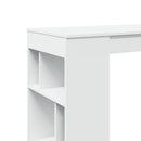 vidaXL fehér szerelt fa tárolórekeszes bárasztal 102 x 50 x 103,5 cm
