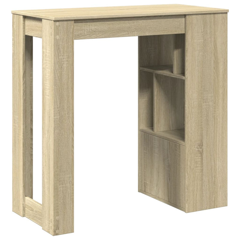 vidaXL sonoma tölgy szerelt fa bárasztal tárolókkal 102x50x103,5 cm