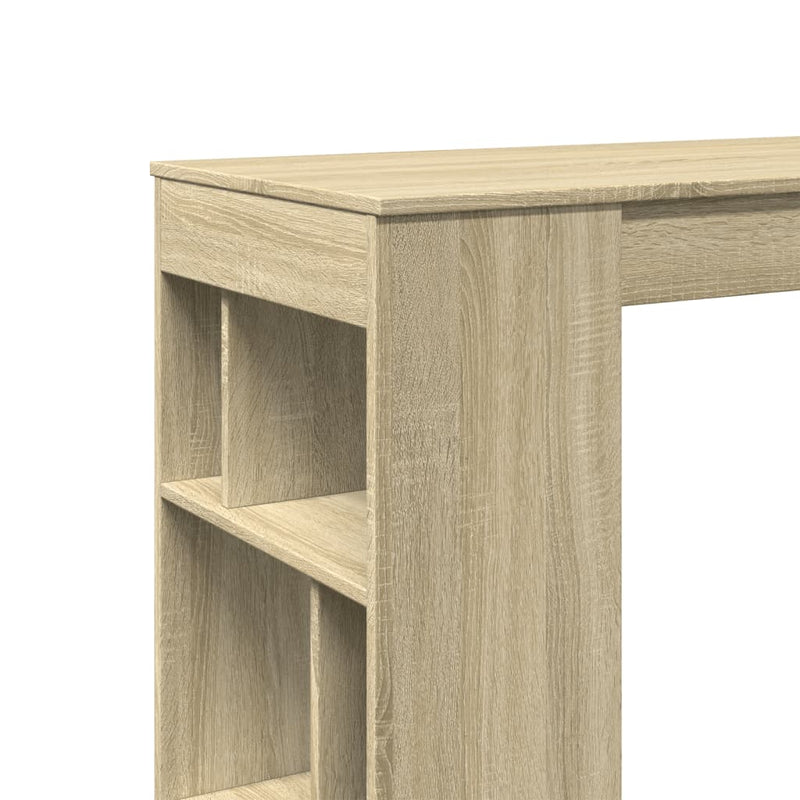 vidaXL sonoma tölgy szerelt fa bárasztal tárolókkal 102x50x103,5 cm