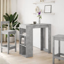 vidaXL betonszürke szerelt fa tárolórekeszes bárasztal 102x50x103,5 cm