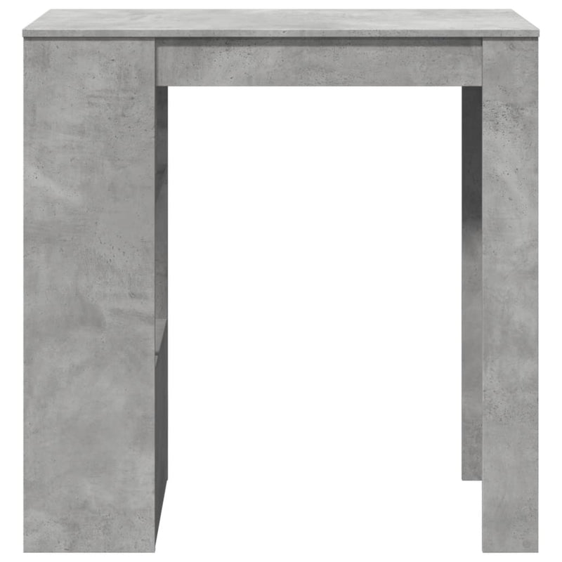 vidaXL betonszürke szerelt fa tárolórekeszes bárasztal 102x50x103,5 cm