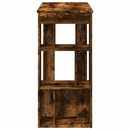 vidaXL füstös tölgy szerelt fa bárasztal tárolókkal 102x50x103,5 cm