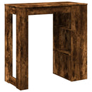 vidaXL füstös tölgy szerelt fa bárasztal tárolókkal 102x50x103,5 cm