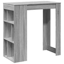 vidaXL szürke sonoma szerelt fa bárasztal tárolókkal 102x50x103,5 cm