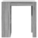 vidaXL szürke sonoma szerelt fa bárasztal tárolókkal 102x50x103,5 cm